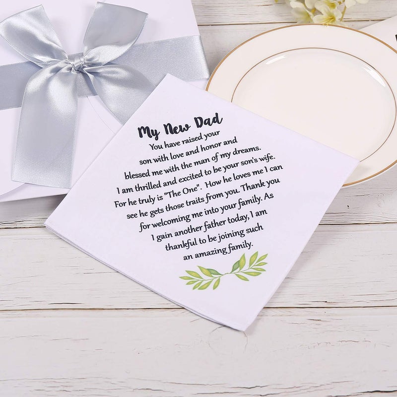 TRULIVA Wedding Handkerchief for Groom's Father, New Dad Hankie from Bride - Keepsake - Image 2